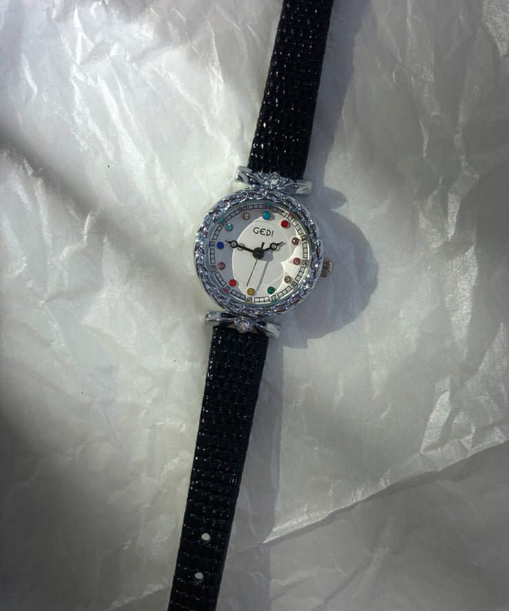 Beautiful Coffee Leather Alloy Quartz Movement Watches