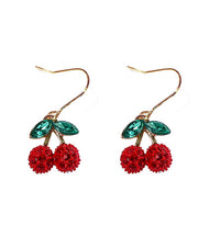 Beautiful Gold Copper Overgild Cherry Drop Earrings