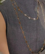 Beautiful Gold Copper Overgild Hollow Out Carving Necklace