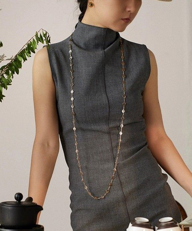 Beautiful Gold Copper Overgild Hollow Out Carving Necklace