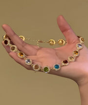 Beautiful Gold Copper Overgirl Zircon Collar Necklace