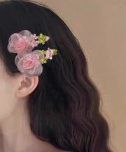 Beautiful Green Tulle Floral Weave Hairpin