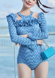 Beautiful Grey Patchwork Ruffled Holiday Bodysuit