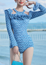Beautiful Grey Patchwork Ruffled Holiday Bodysuit