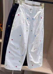Beautiful Love Embroidered Cotton Harem Pants Fall