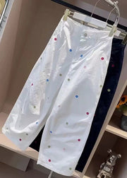 Beautiful Love Embroidered Cotton Harem Pants Fall