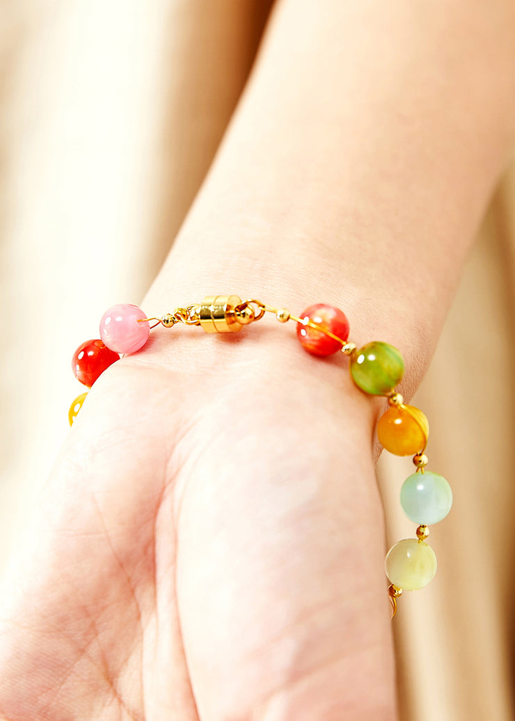 Beautiful Multicolour Jade Fine Bracelet