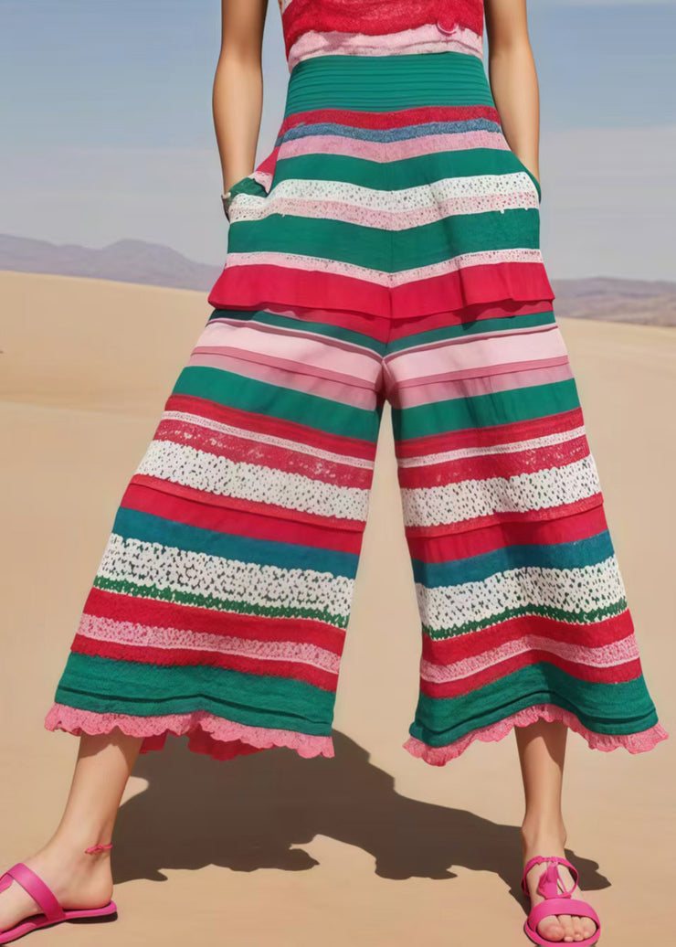 Beautiful Multicolour Striped Cotton Jumpsuits Summer