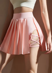 Beautiful Pink Hollow Out Tennis Skirts