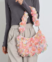 Beautiful Pink Scallop Trim Women Shoulder Bags