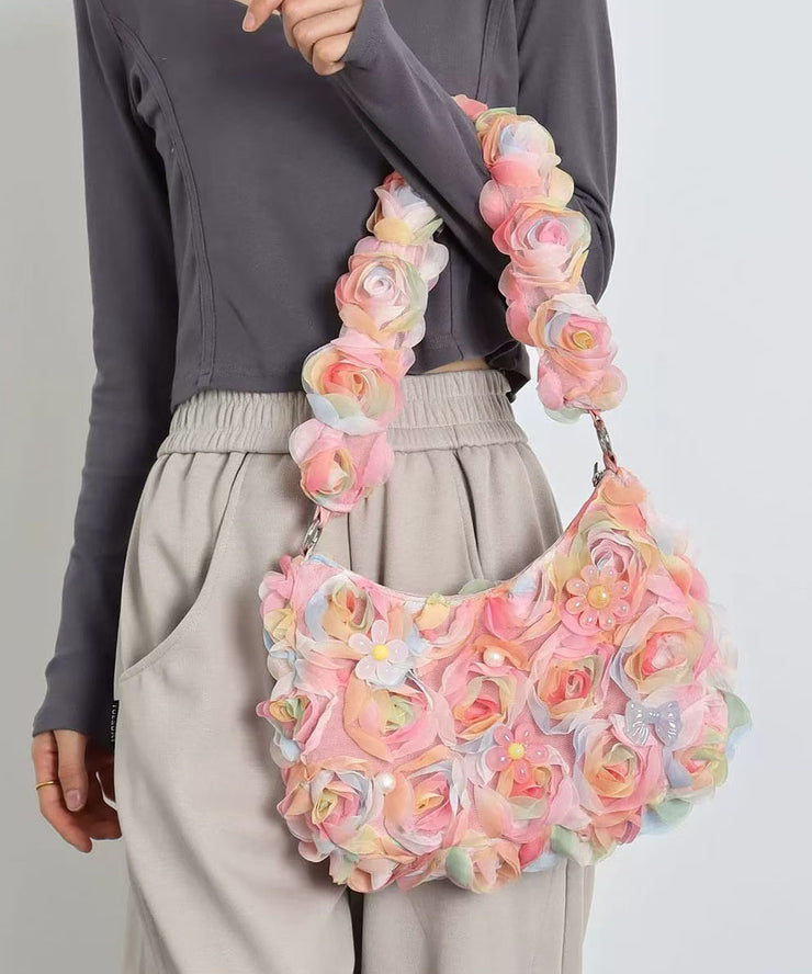 Beautiful Pink Scallop Trim Women Shoulder Bags