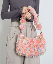 Beautiful Pink Scallop Trim Women Shoulder Bags