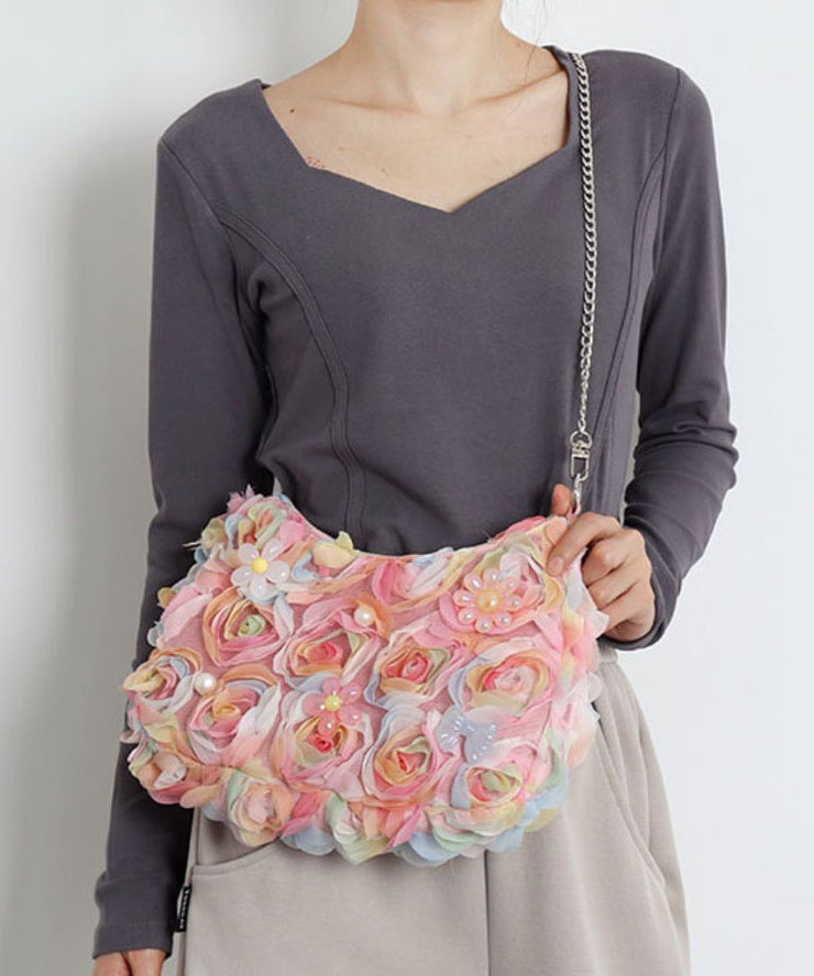 Beautiful Pink Scallop Trim Women Shoulder Bags