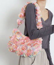 Beautiful Pink Scallop Trim Women Shoulder Bags
