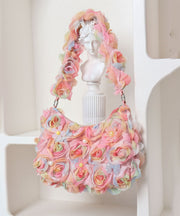 Beautiful Pink Scallop Trim Women Shoulder Bags