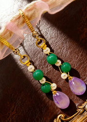 Beautiful Pink Water Droplet Acrylic Drop Earrings