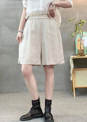 Beautiful Purple Oversized Pockets Linen Shorts Pants Summer