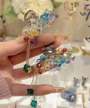 Beautiful Rainbow Acrylic Crystal Tassel A Pair Hairpin