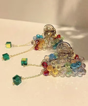 Beautiful Rainbow Acrylic Crystal Tassel A Pair Hairpin