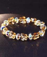 Beautiful Rainbow Crystal Butterfly Beading Chain Bracelet