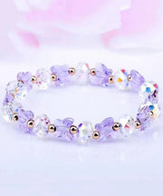 Beautiful Rainbow Crystal Butterfly Beading Chain Bracelet