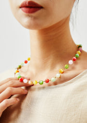 Beautiful Rainbow Jade Princess Necklace