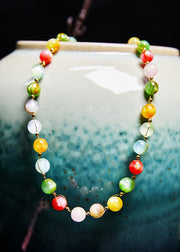 Beautiful Rainbow Jade Princess Necklace