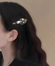 Beautiful Rainbow Metal Love Pearl Hairpin