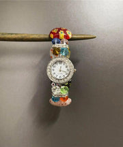 Beautiful Rainbow Overgild Zircon Quartz Movement Watches