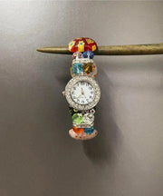 Beautiful Rainbow Overgild Zircon Quartz Movement Watches