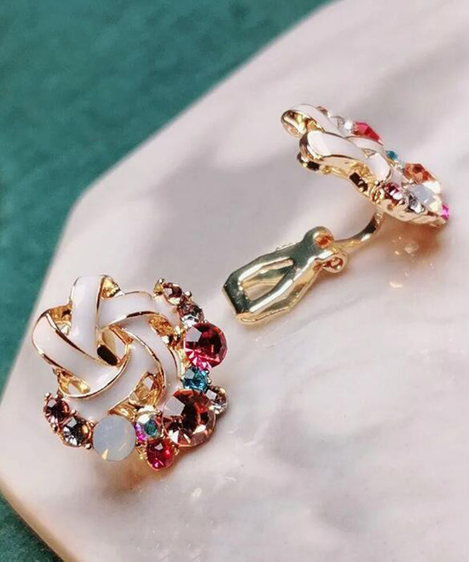 Beautiful Rainbow Overgild Zircon Stud Earrings