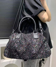Beautiful Rhinestone Large Capacity Nylon Tote Handbag