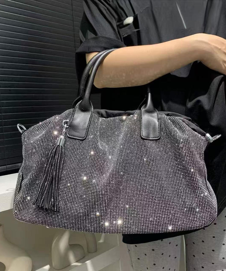 Beautiful Rhinestone Large Capacity Nylon Tote Handbag