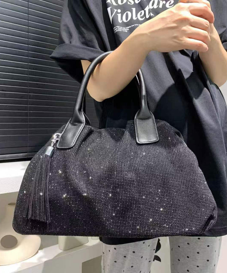 Beautiful Rhinestone Large Capacity Nylon Tote Handbag
