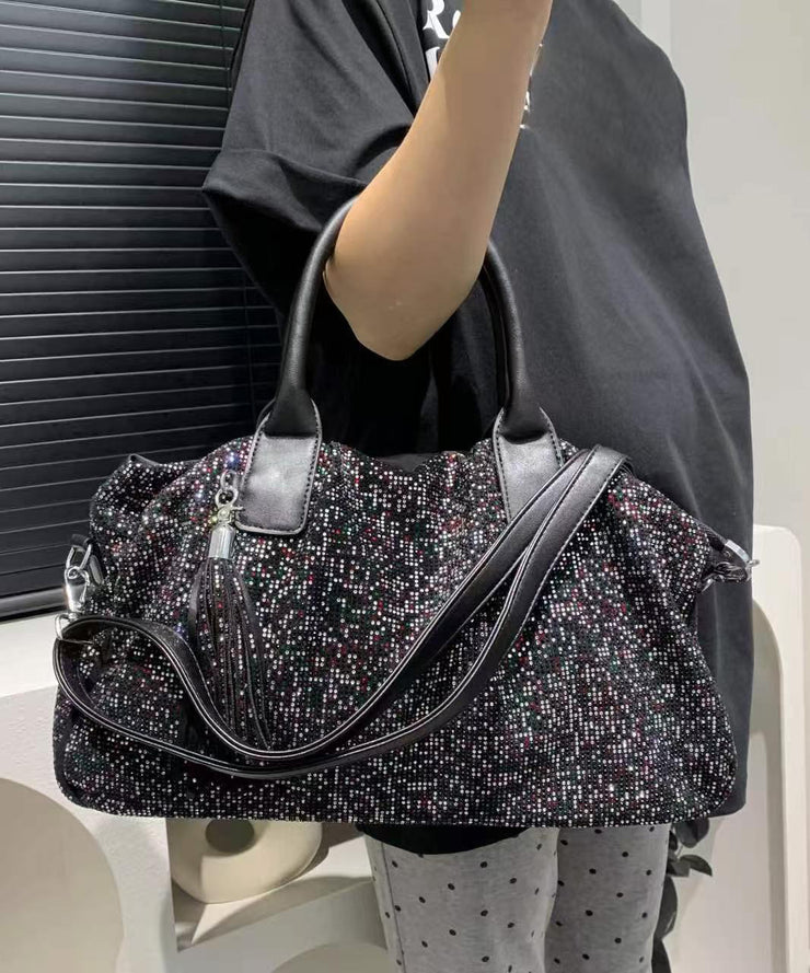 Beautiful Rhinestone Large Capacity Nylon Tote Handbag