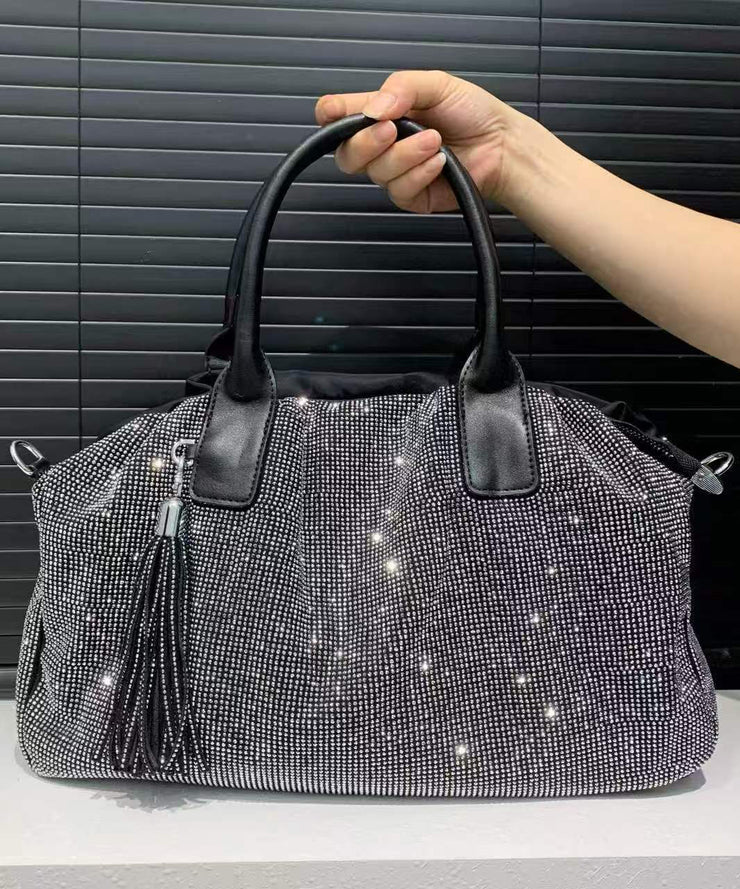 Beautiful Rhinestone Large Capacity Nylon Tote Handbag