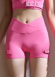 Beautiful Rose High Waist Patchwork Workout Gym Shorts Legging