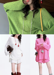 Beautiful Rose Oversized Cozy Knit Two Piece Suit Set Spring