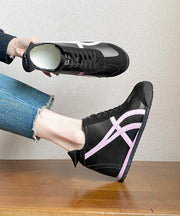 Beautiful Splicing Wedge High Wedge Heels Shoes Pink Faux Leather