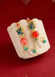 Beautiful Turquoise Ethnic Style Drop Earrings