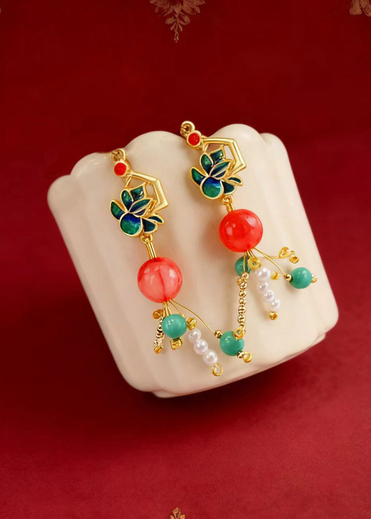Beautiful Turquoise Ethnic Style Drop Earrings