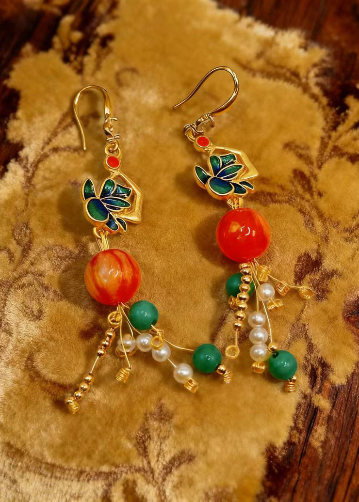 Beautiful Turquoise Ethnic Style Drop Earrings