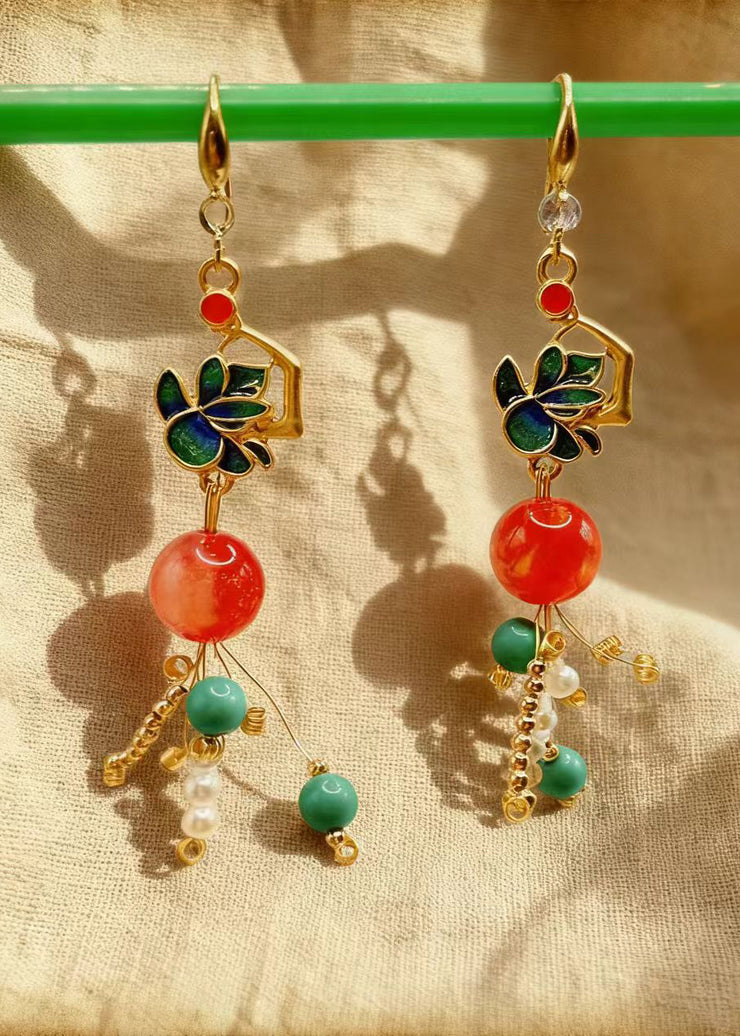 Beautiful Turquoise Ethnic Style Drop Earrings
