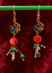 Beautiful Turquoise Ethnic Style Drop Earrings