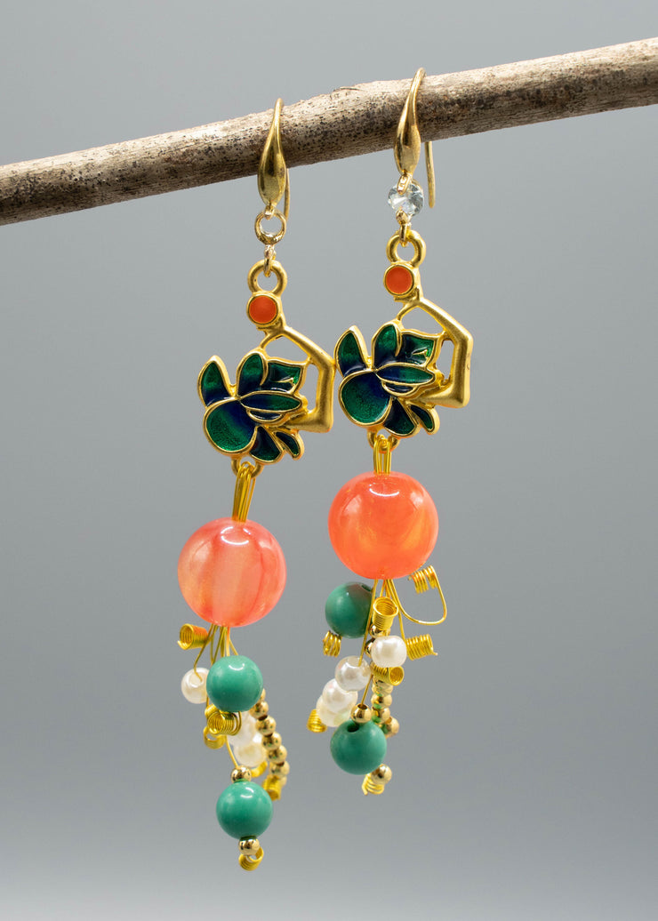Beautiful Turquoise Ethnic Style Drop Earrings