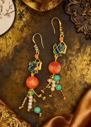 Beautiful Turquoise Ethnic Style Drop Earrings