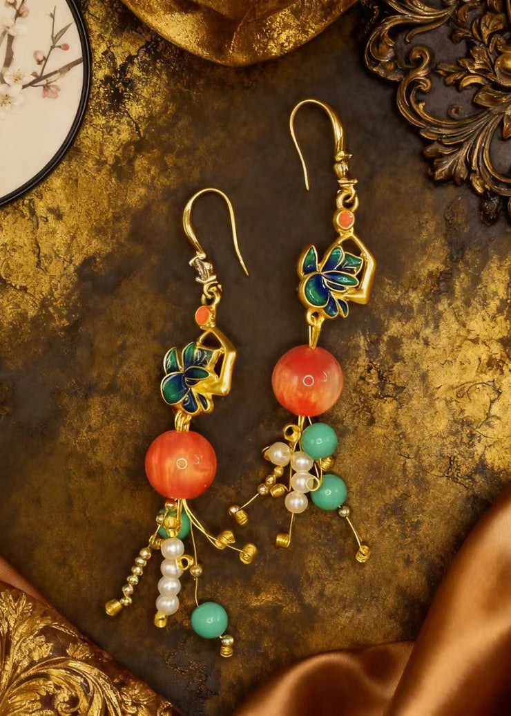 Beautiful Turquoise Ethnic Style Drop Earrings
