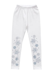 Beautiful White Nail Bead Sequins Girls Tights