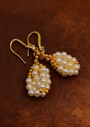 Beautiful White Pearl Original Design Drop Earrings