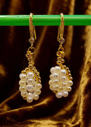 Beautiful White Pearl Original Design Drop Earrings